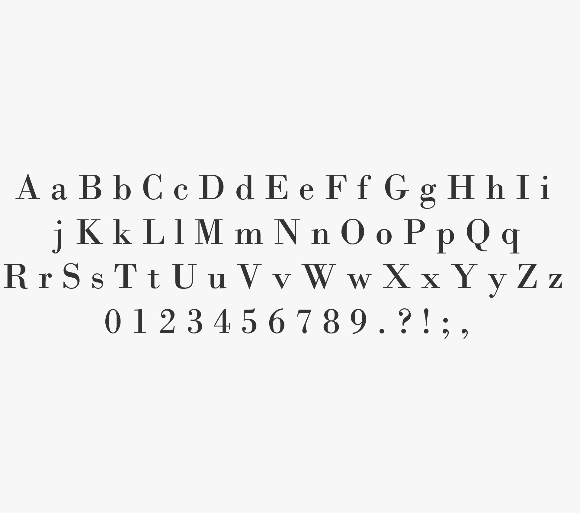 Bodoni letters